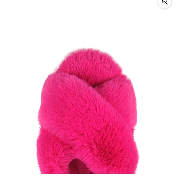 Wonder Nation FUZZY Cross Band Slipper Big Girls 6 Women’s 8 - Picture 3 of 5